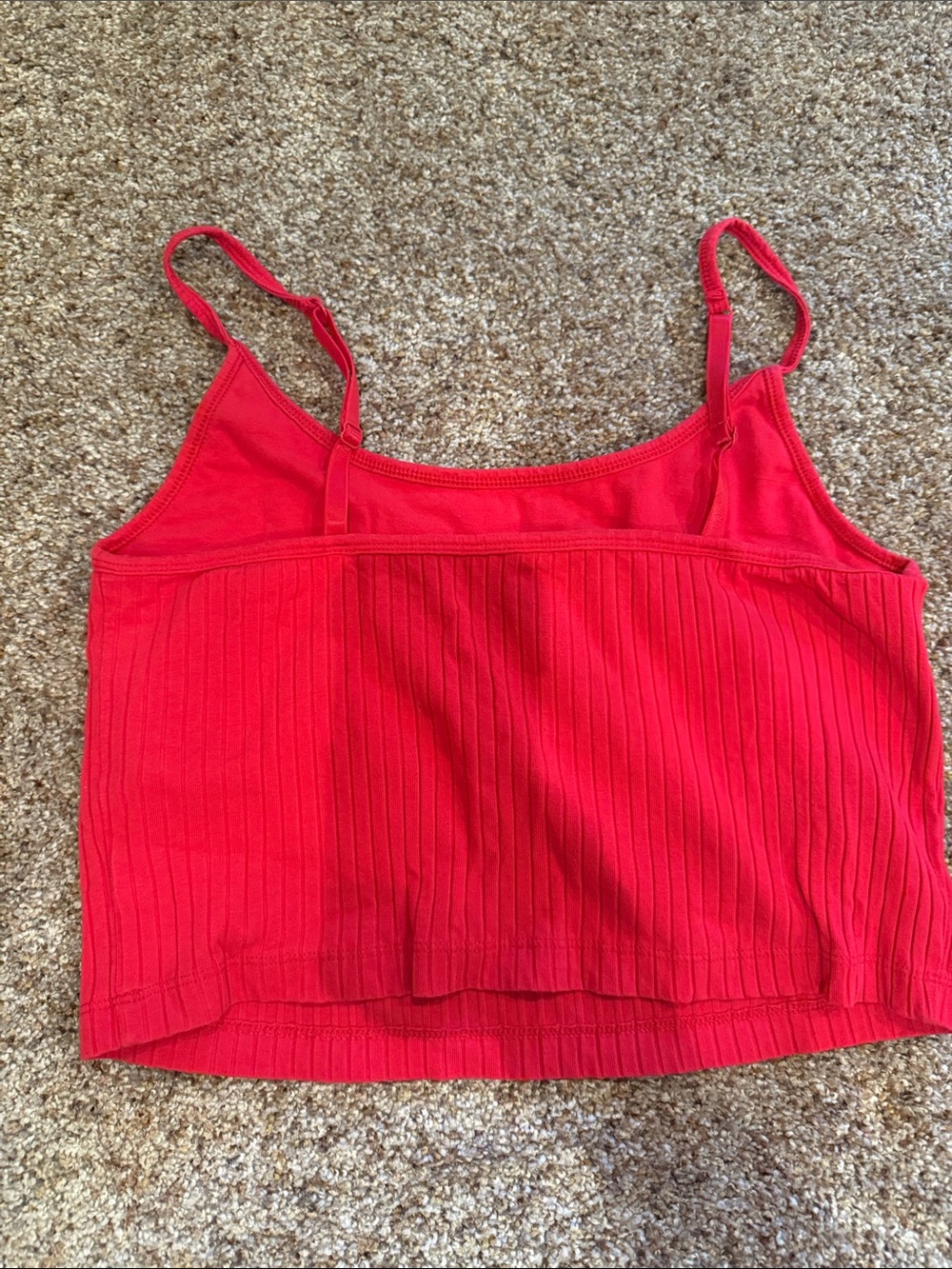 Old Navy Red Ribbed Cami Tank Top - Picture 2 of 3